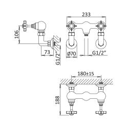 Змішувач для душу IMPERIAL 117 040 0 BRUMA