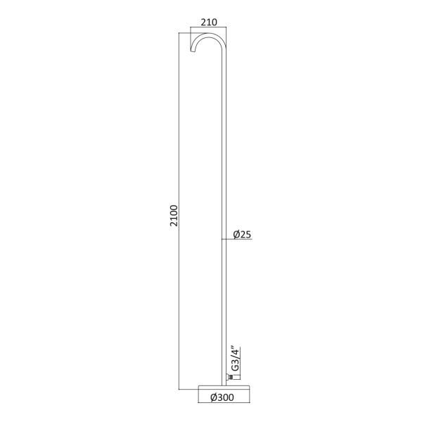 Вулична душова колона Garden/Pools 123 670 1IS BRUMA