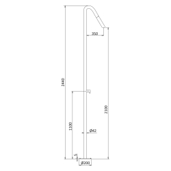 Вулична душова колона зі стоп-краном Garden/Pools 123 671 6IP BRUMA