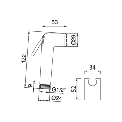 Гігієнічний душ BIDET WC 145 511 5 BRUMA