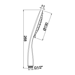 Ручна лійка на 5 режими SHOWER SYSTEMS 145 512 1CR BRUMA