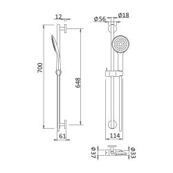 Душовий гарнітур SHOWER SYSTEMS 145 571 2CR BRUMA