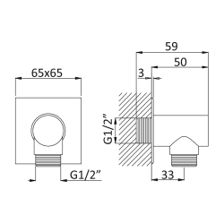Кутовий вивід SHOWER SYSTEMS 145 592 2 BRUMA