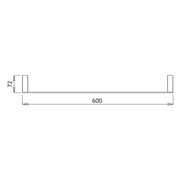 Рушникотримач 600 мм CUBIS 176 000 1 BRUMA