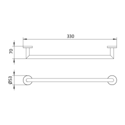 Рушникотримач 300 мм MARIS 177 000 3 BRUMA