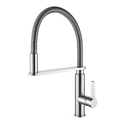 Змішувач кухонний з поворотним висувним виливом MENTHA 122 002 6CR BRUMA