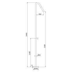 Вулична душова колона зі стоп-краном Garden/Pools 123 671 6IP BRUMA