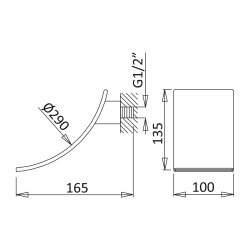 Вилив-водоспад настінний SHOWER SYSTEMS 145 534 7 BRUMA
