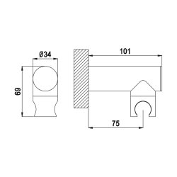 Тримач для ручної лійки SHOWER SYSTEMS 145 580 2 BRUMA