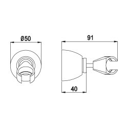 Тримач для ручної лійки SHOWER SYSTEMS 145 580 3 BRUMA
