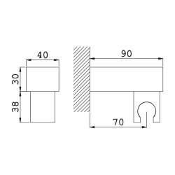 Тримач для ручної лійки SHOWER SYSTEMS 145 580 7 BRUMA