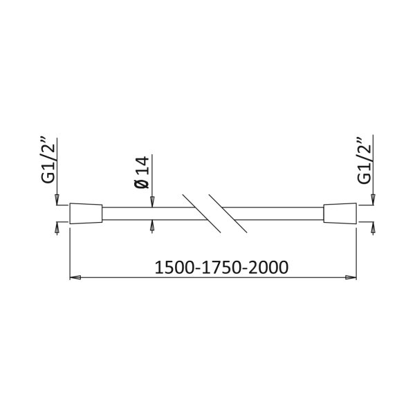 Шланг душовий 1,75 м SHOWER SYSTEMS 145 630 2 BRUMA