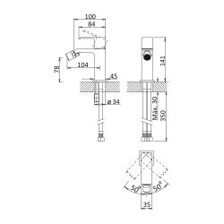 Змішувач для біде LINEA 182 020 1 BRUMA
